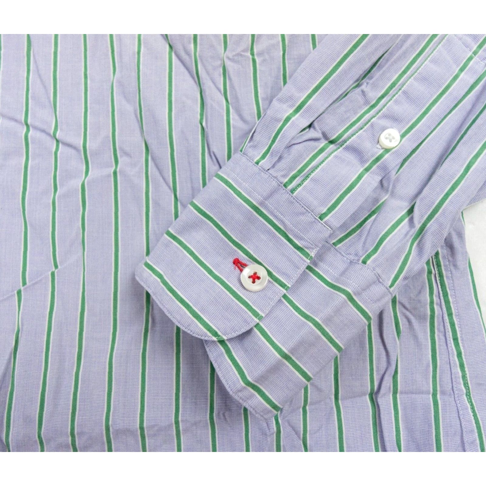Pinko Thomas Pink Button-Up Shirt Mens Medium Blue Striped Long Sleeve Collared Preppy Size US M / EU 48-50 / 2 - 4 Thumbnail