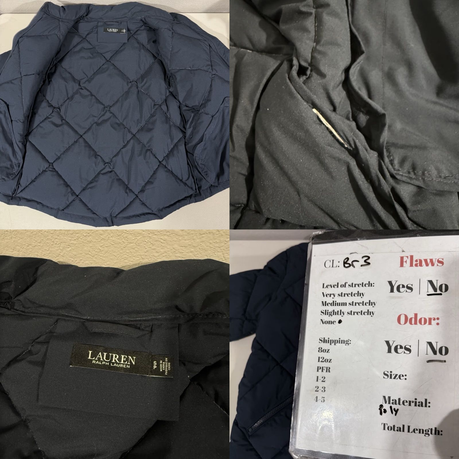 Ralph Lauren Lauren Ralph Lauren Women's Jacket Puffer Zip Up Navy Blue Small Slim Regular Fit Size S / US 4 / IT 40 - 8 Thumbnail