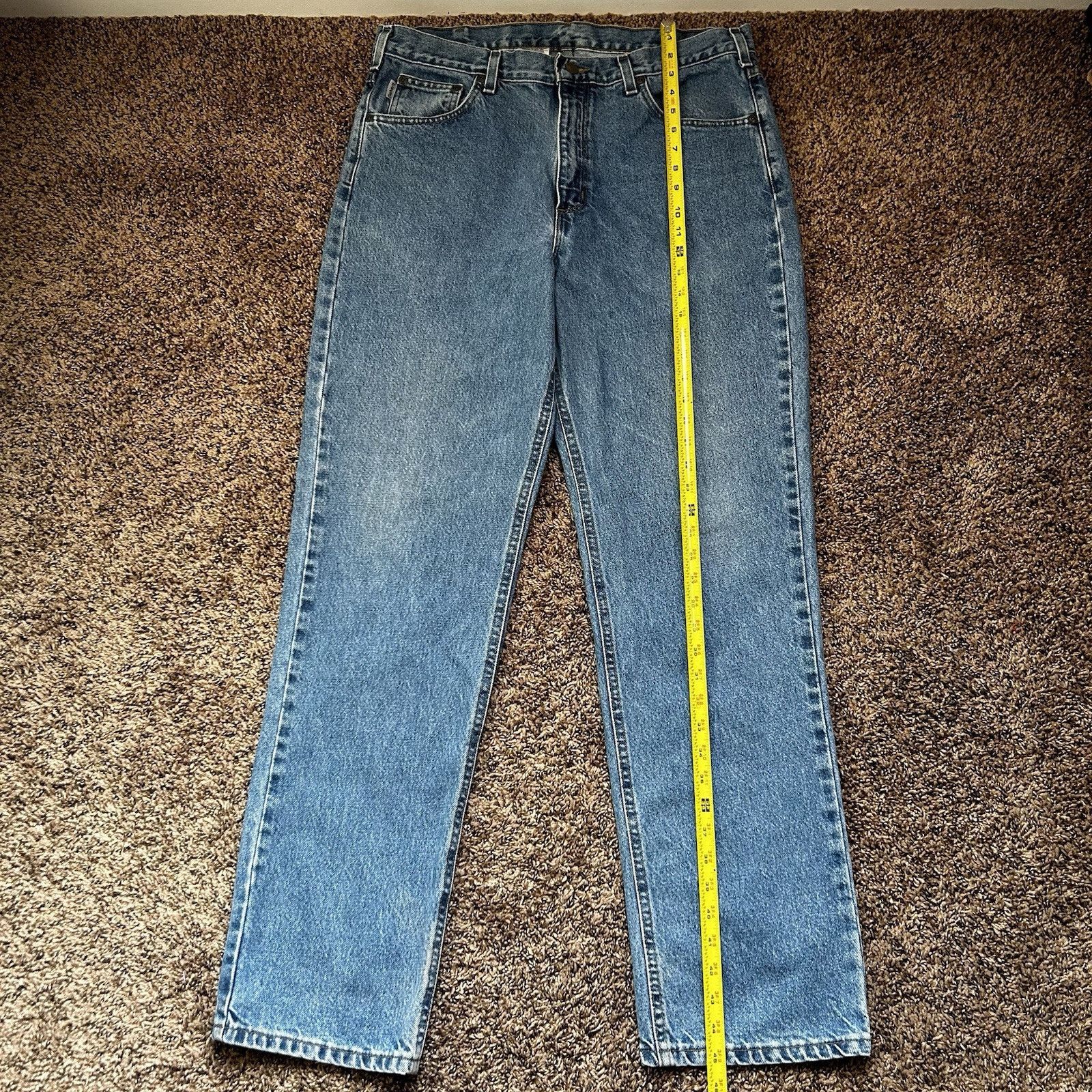 Carhartt Carhartt Straight Leg Jeans B180 STW Stonewash Mens 36 x 34 Size US 36 / EU 52 - 13 Thumbnail