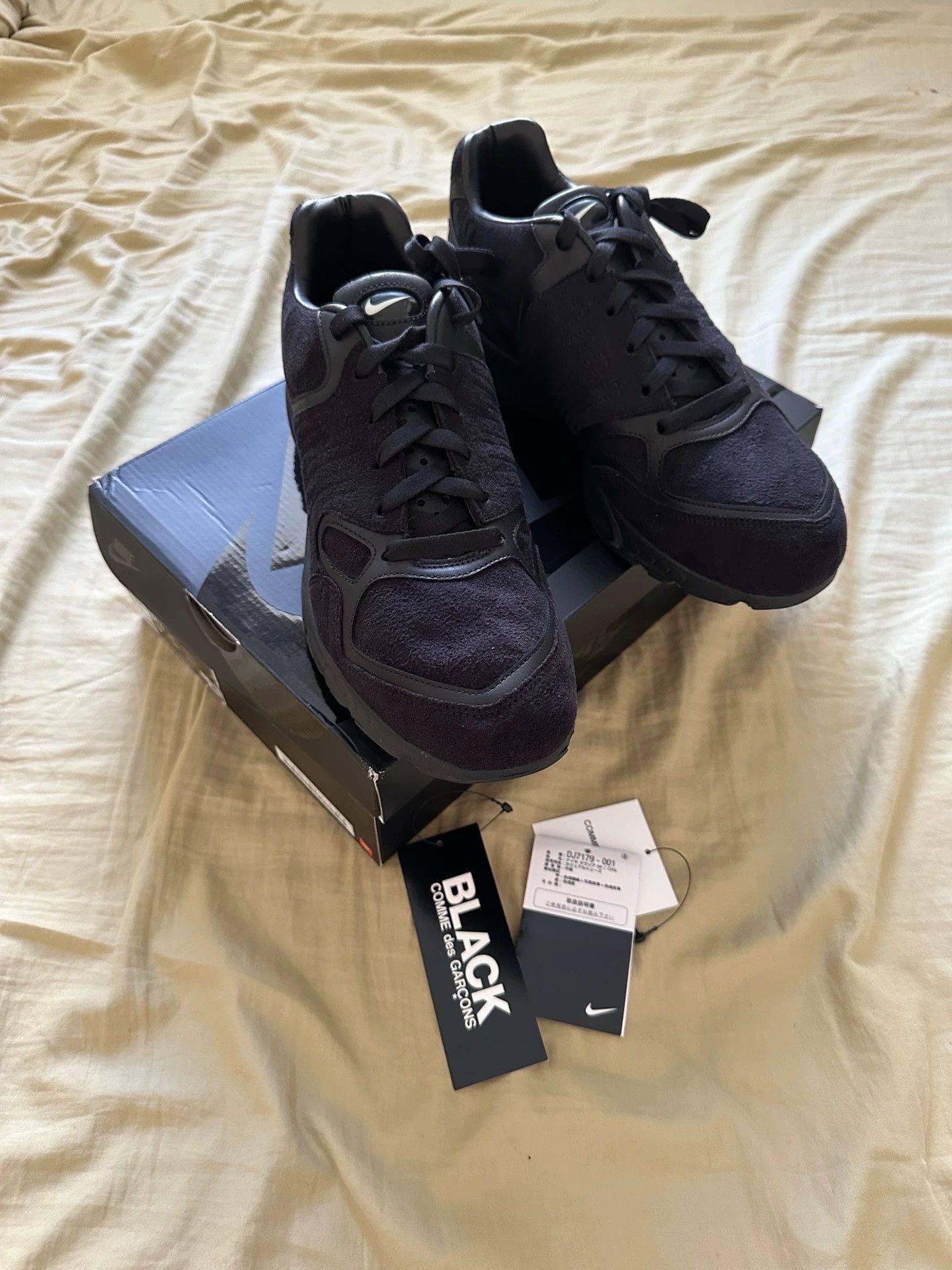 Nike CDG x Nike Zoom Talaria Low Unisex Black White Logo 44.5 Size US 10.5 / EU 43-44 - 3 Thumbnail