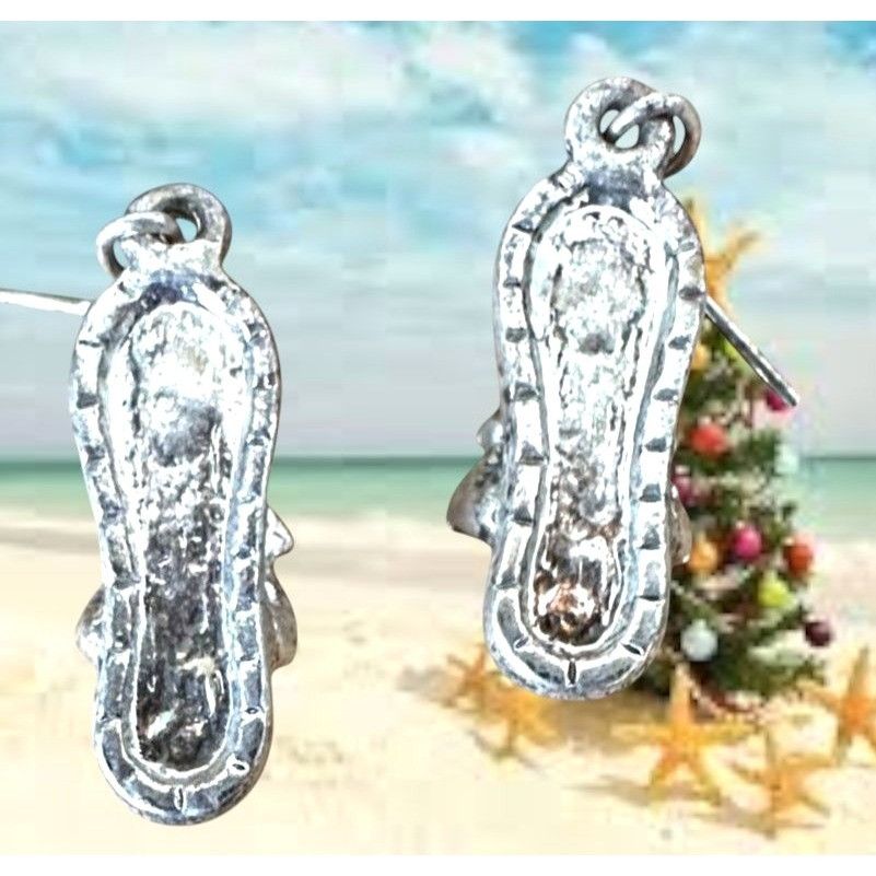 Handmade × Vintage Christmas Flip Flop Dangle Earrings Size ONE SIZE - 8 Thumbnail