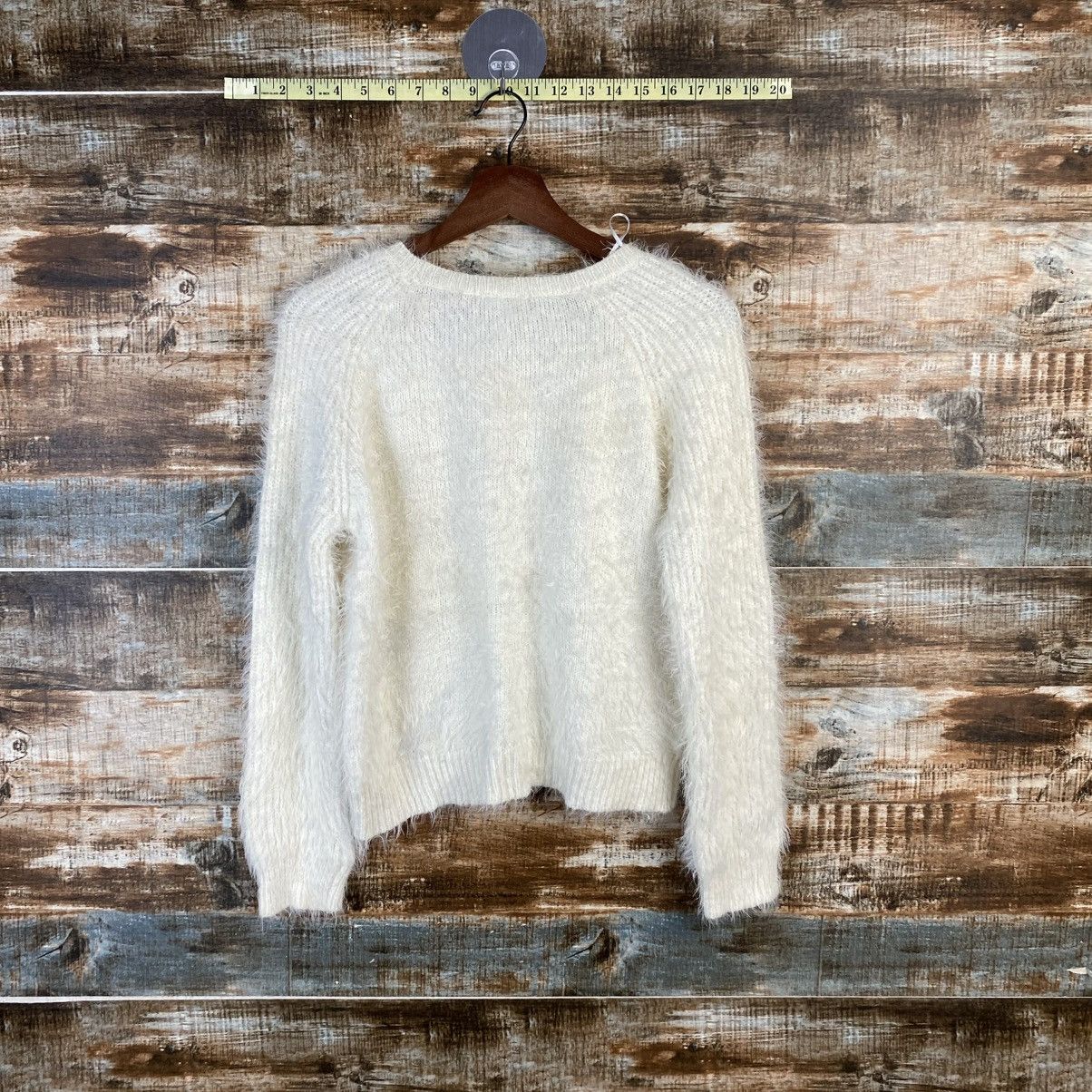 Other DL Ingni White Mohair shaggy fur japan Knitwear #C1148 Size M / US 6-8 / IT 42-44 - 12 Thumbnail