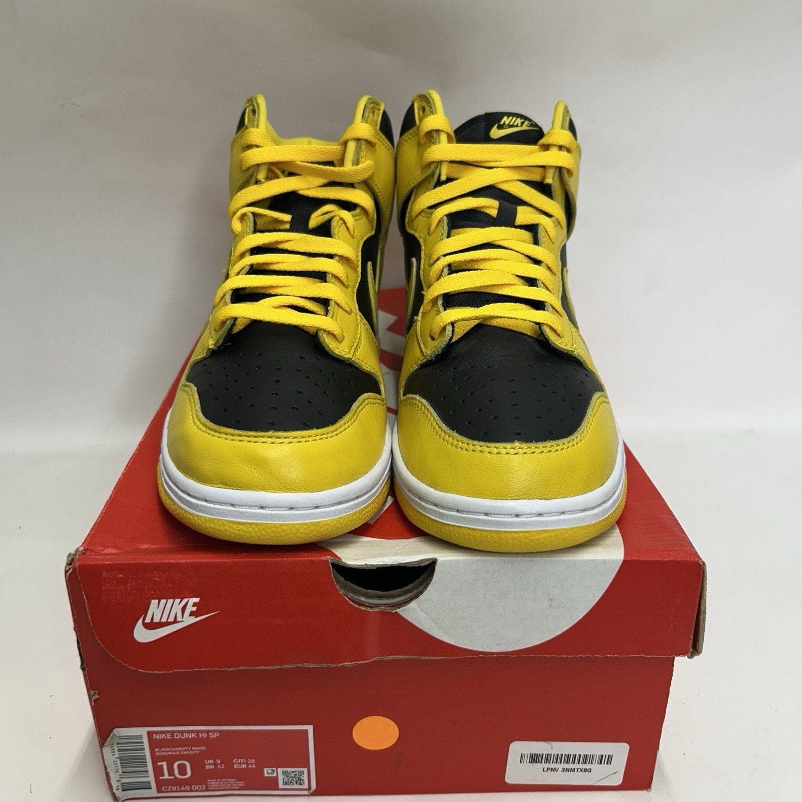 Nike Nike Dunk High SP “Iowa/Varsity Maize Black” CZ8149-002 Size US 10 / EU 43 - 2 Thumbnail