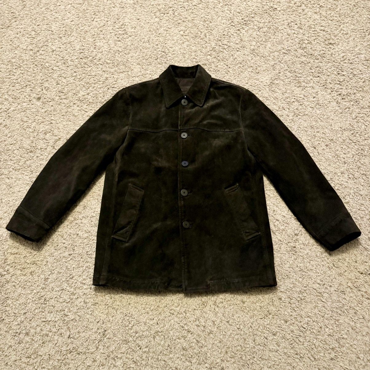 Gap × Vintage VINTAGE BROWN SUEDE LEATHER GAP JACKET! Size US M / EU 48-50 / 2 - 2 Thumbnail