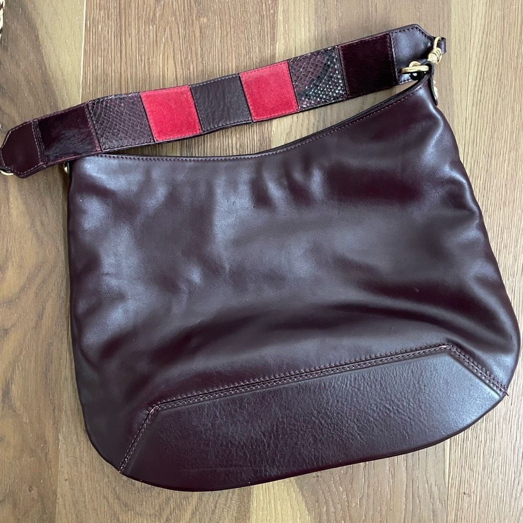Other Iacucci Bordeaux Leather Patchwork Strap Hobo Shoulder Bag P Size ONE SIZE - 1 Thumbnail