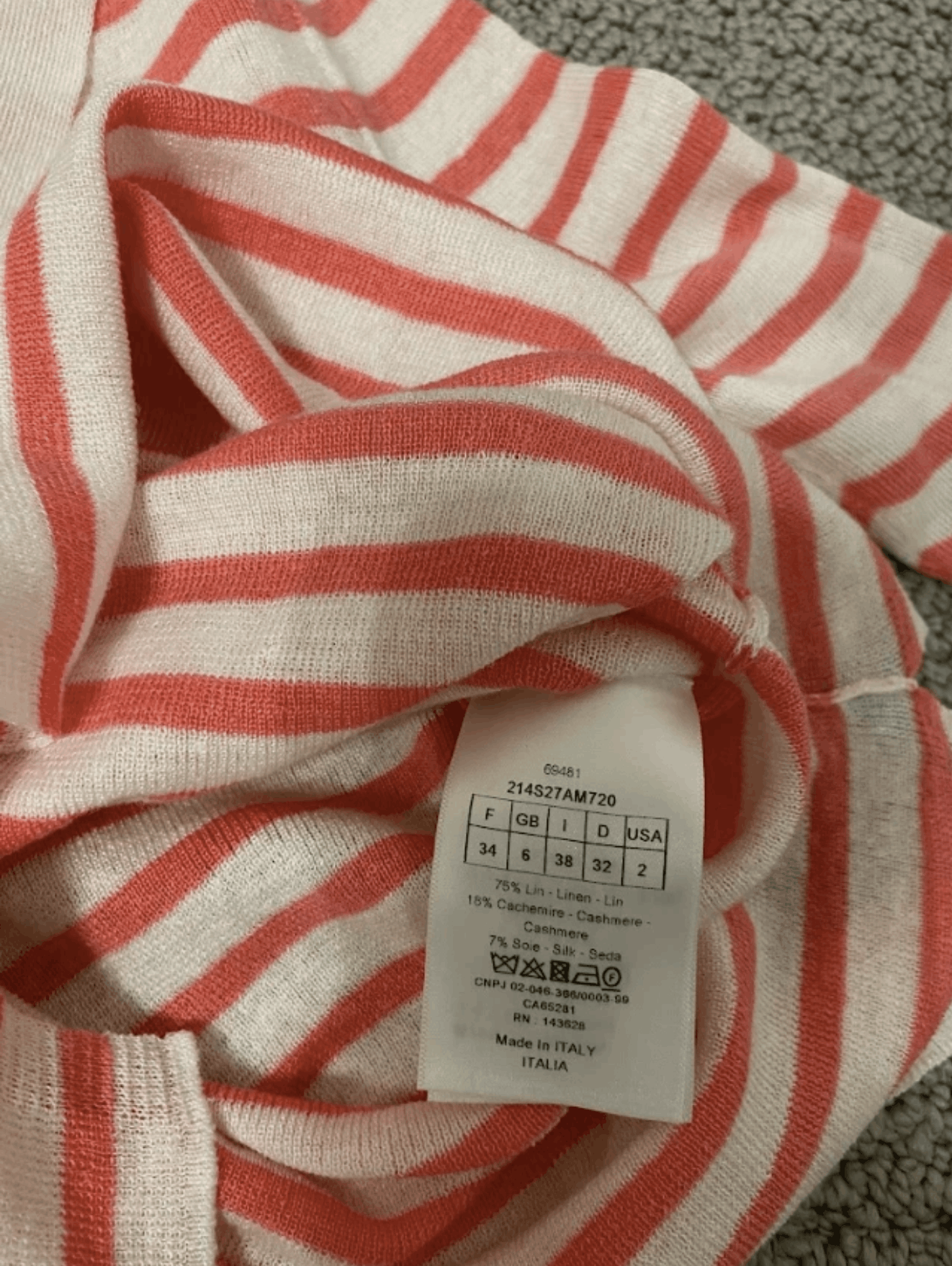 Dior Dior Mariniere Sweater White Pink Linen Cashmere size 2 Size XS / US 0-2 / IT 36-38 - 5 Thumbnail