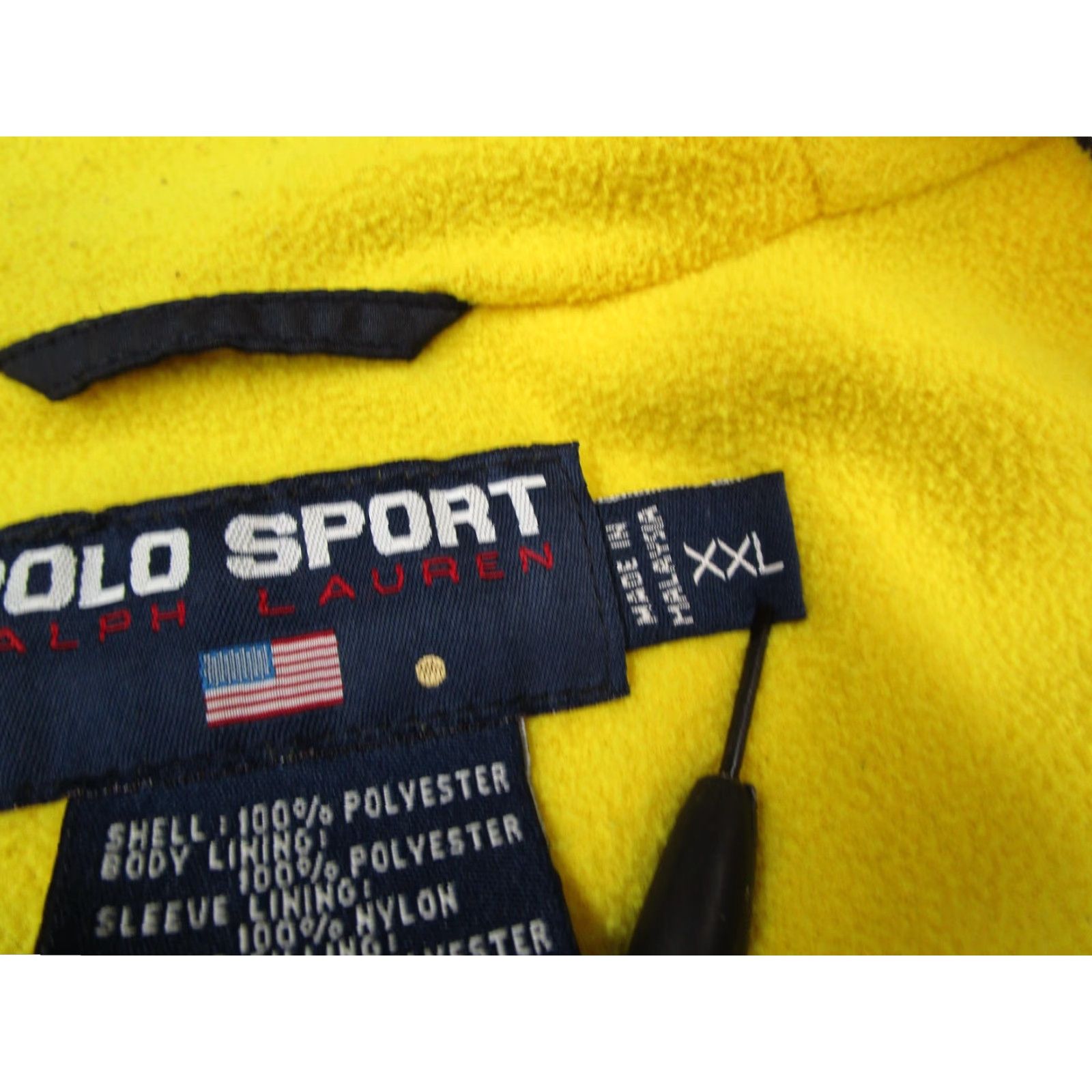 Polo Ralph Lauren VINTAGE Polo Ralph Lauren Sport Coat Mens 2XL Navy Hooded Fleece Parka Size US XXL / EU 58 / 5 - 4 Thumbnail