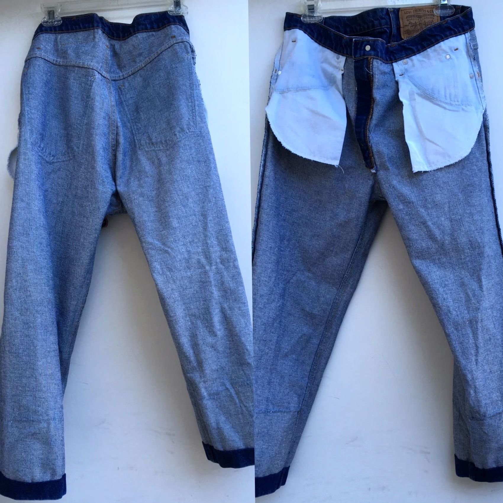 Levi's VINTAGE Levi's 505 Orange Tab USA Jeans 36 x 26.5 Inseam Blue Denim Zipper Fly Casual Mens Size US 36 / EU 52 - 6 Thumbnail
