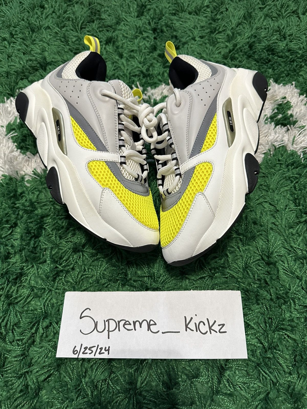 Dior B22 White Yellow Size US 11 / EU 44 - 1 Thumbnail