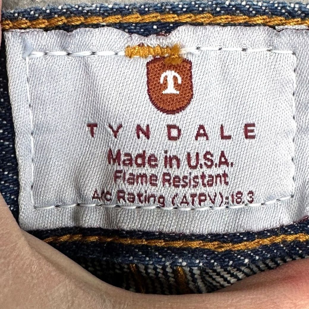 Denime Tyndale FR Flame Resistant Jeans Mens 40X26 Blue Straight Leg Workwear Denim Size US 40 / EU 56 - 3 Thumbnail