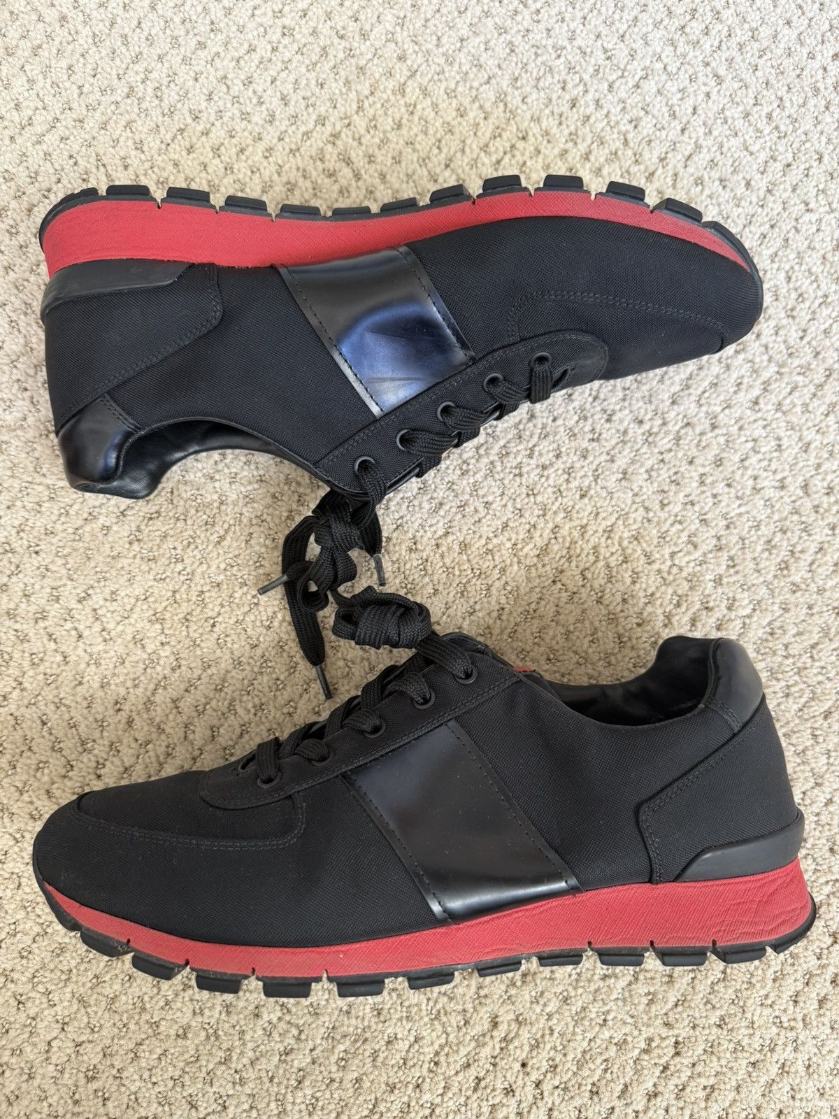 Prada ****RARE PRADA MATCH RACE NYLON LEATHER SNEAKERS Size US 10 / EU 43 - 1 Thumbnail