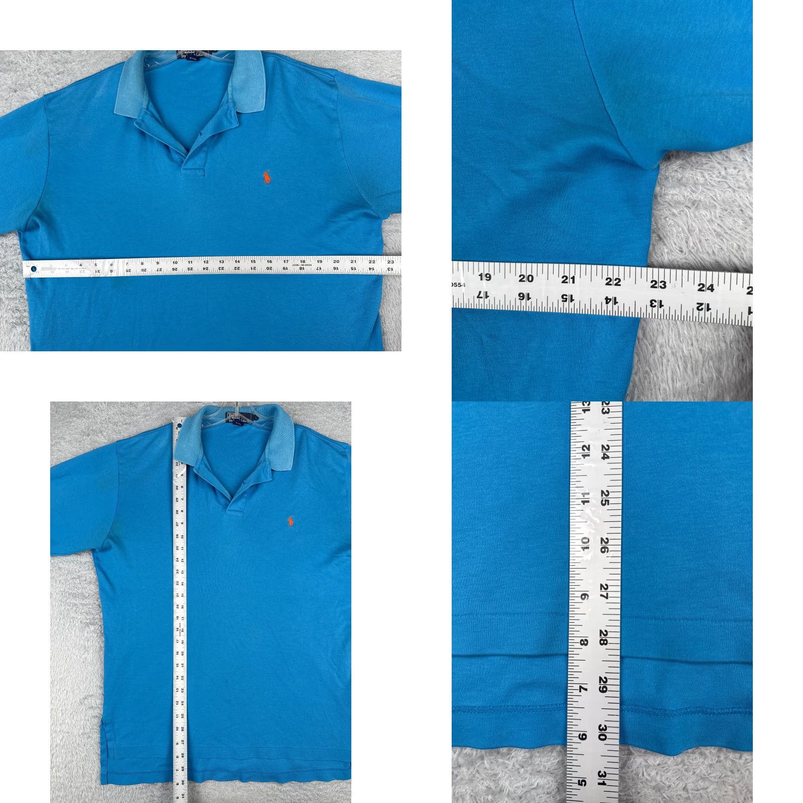 Ralph Lauren VINTAGE Polo Ralph Lauren Shirt Mens Large Blue 100% Cotton Knit Polo Shirt All Seasons Relaxed Regular Mens Blue Polo 40in Chest 28in Length Size US L / EU 52-54 / 3 - 8 Thumbnail