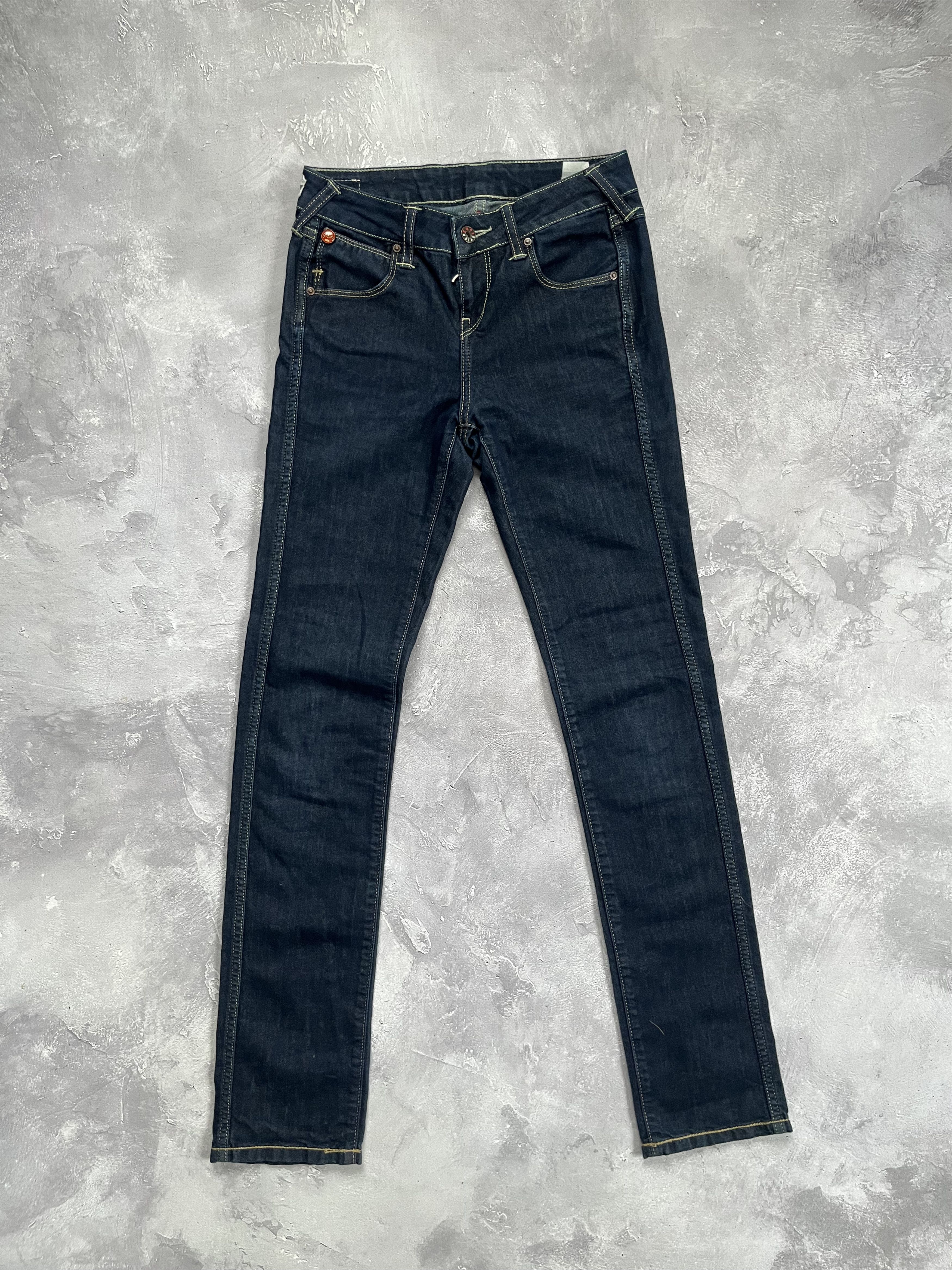 Evisu × Puma Evisu Puma Raw Denim Low Rise Women's Jeans Rare Size 26" / US 2 / IT 38 - 2 Thumbnail