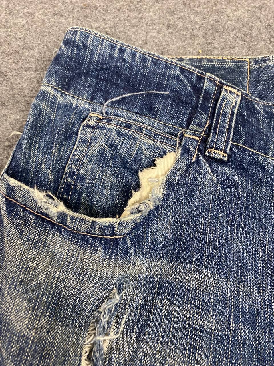 Johnbull johnbull japan single side pocket distressed denim Size US 34 / EU 50 - 10 Thumbnail
