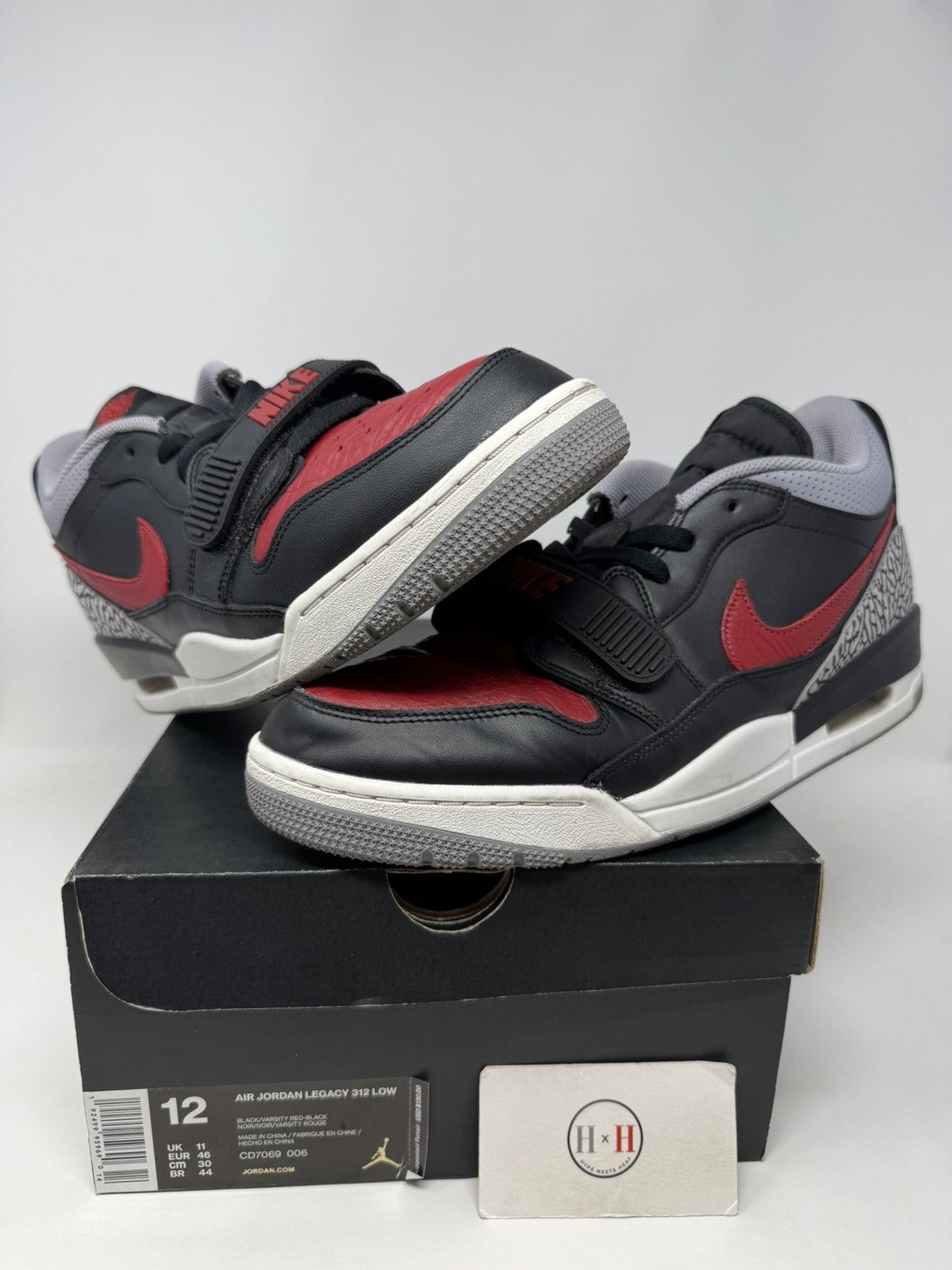 Nike Air Jordan Legacy 312 Low Black Red Cement