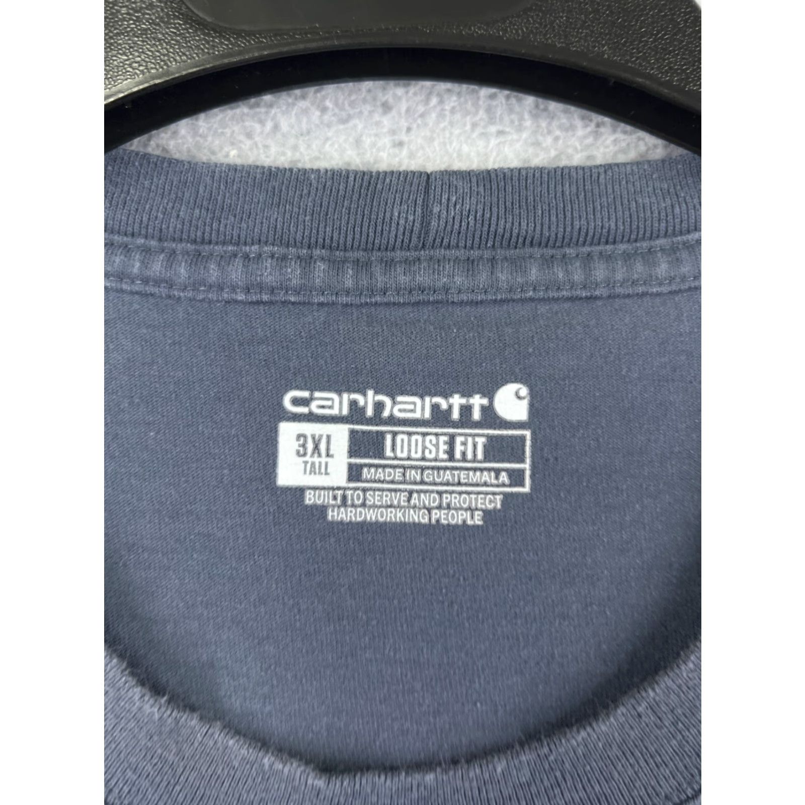 Carhartt Carhartt Work Shirt Mens 3XLT Blue Short Sleeve Crew Neck Cotton Blend Jersey Logo Classic Size US XXL / EU 58 / 5 - 3 Thumbnail