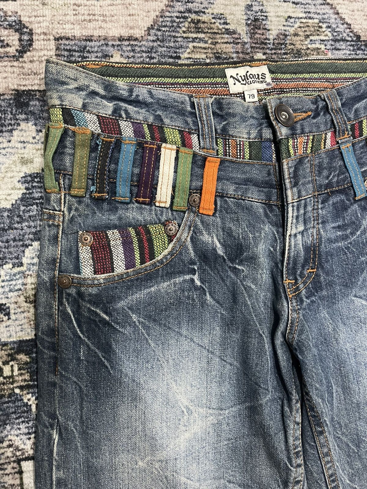🔥Nylaus Hysteric Glamour Double Waist Multipocket Denim