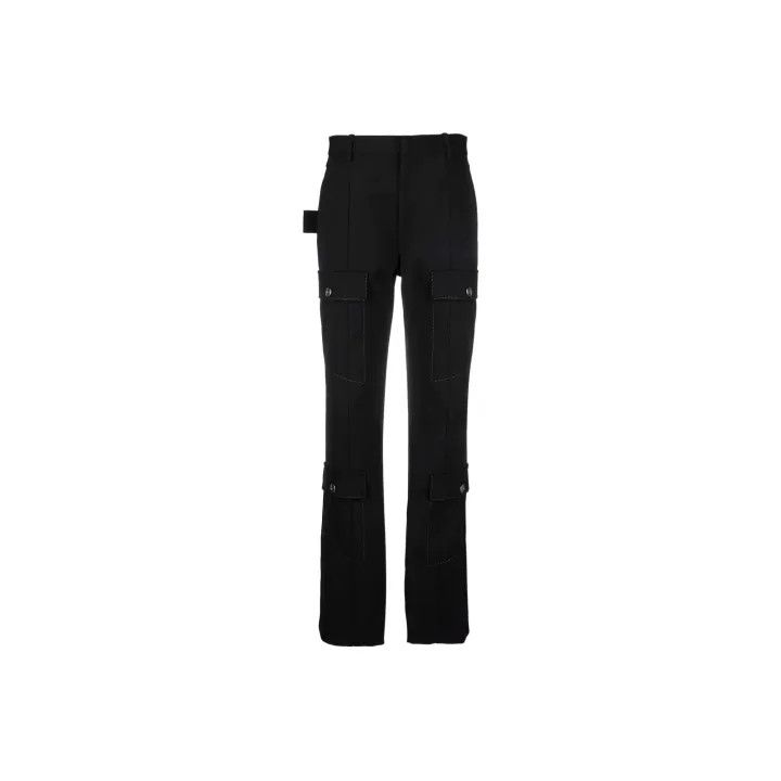 Bottega Veneta Bottega Veneta SS22 Black Cargo Pants for Women Size 42" / US 20 - 1 Thumbnail