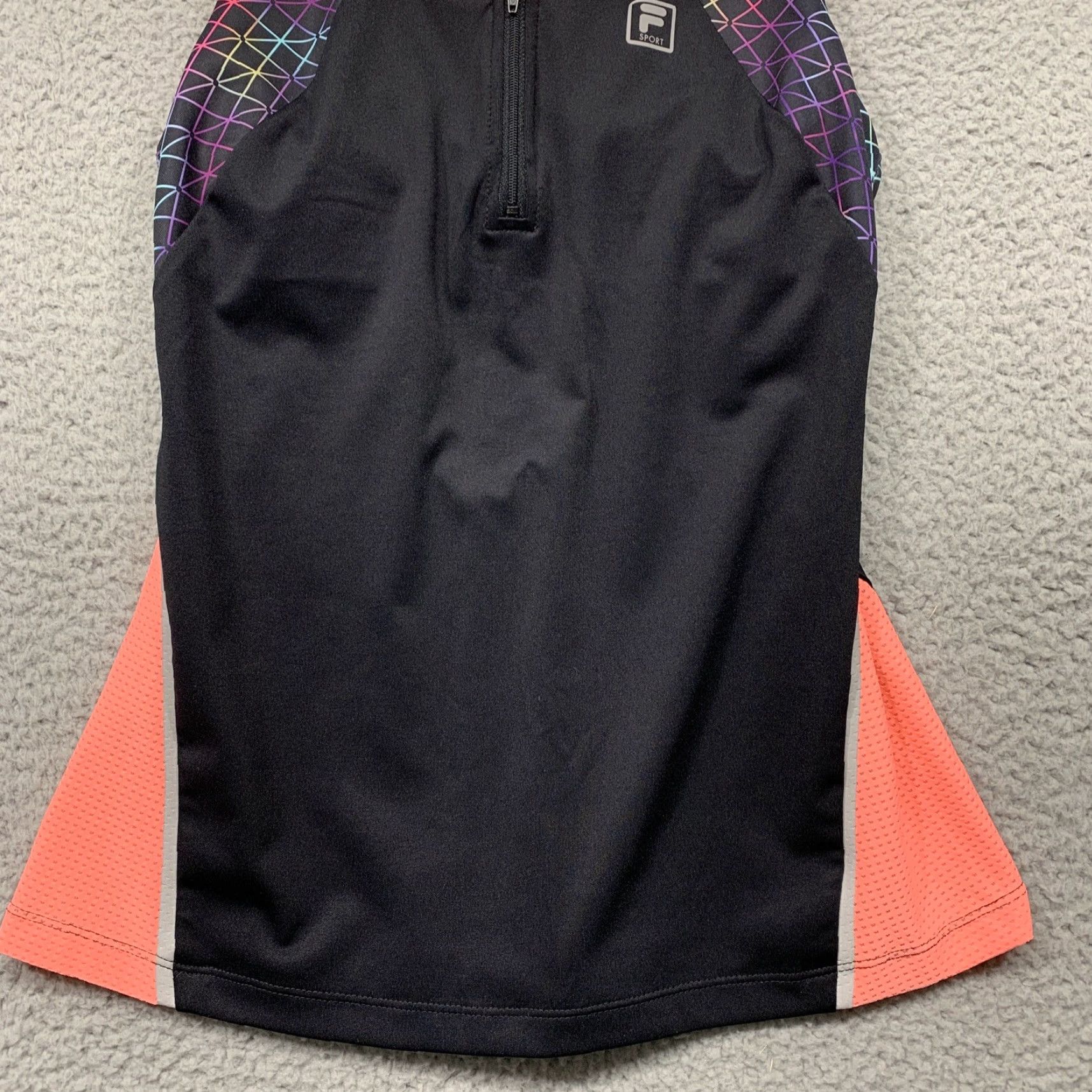 Fila FILA Sport Athletic Top Women XS Black Multi-Color Racerback Tank Top Size XS / US 0-2 / IT 36-38 - 3 Thumbnail