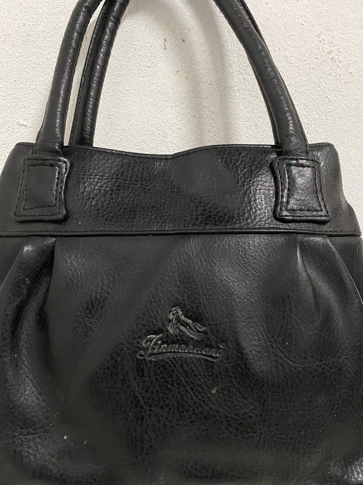 Vintage Black Leather Handbag Size ONE SIZE - 3 Thumbnail