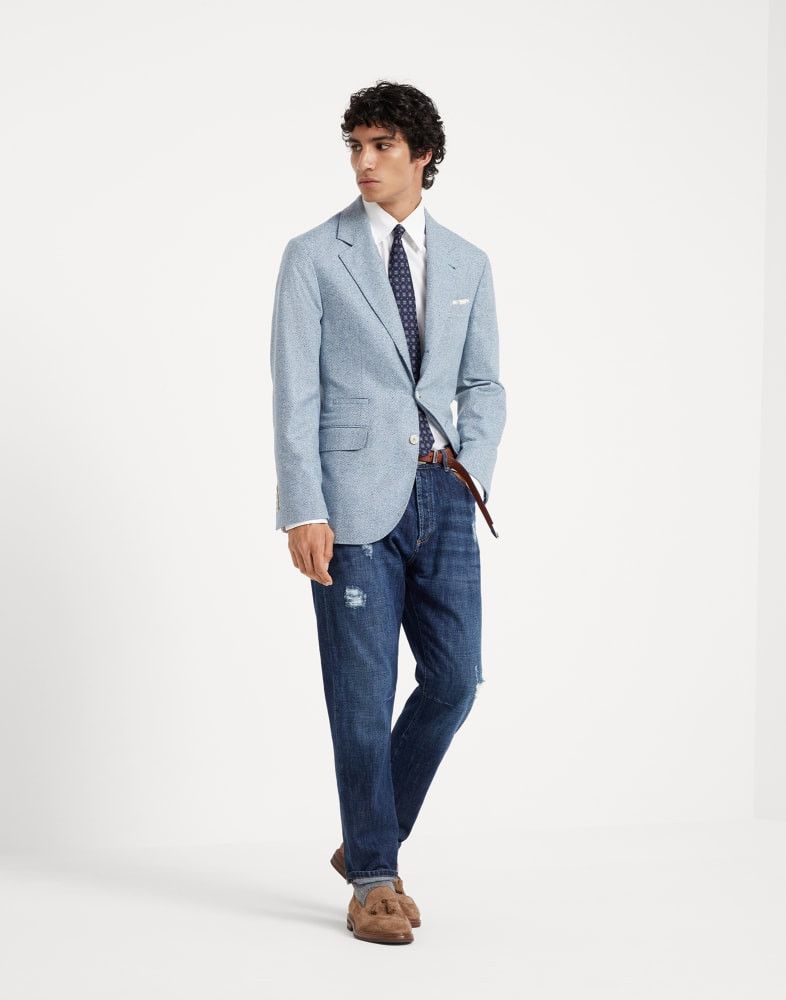 Brunello Cucinelli o1w1db10825 Suit-Yype Jacket in Blue Size US M / EU 48-50 / 2 - 2 Thumbnail