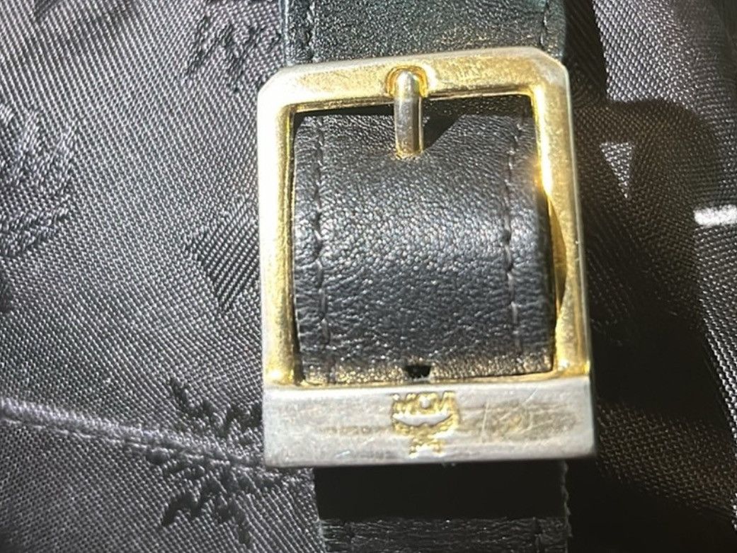 MCM MCM Vintage Black Nylon Drawstring Backpack W Gold Hardware. Size ONE SIZE - 8 Thumbnail