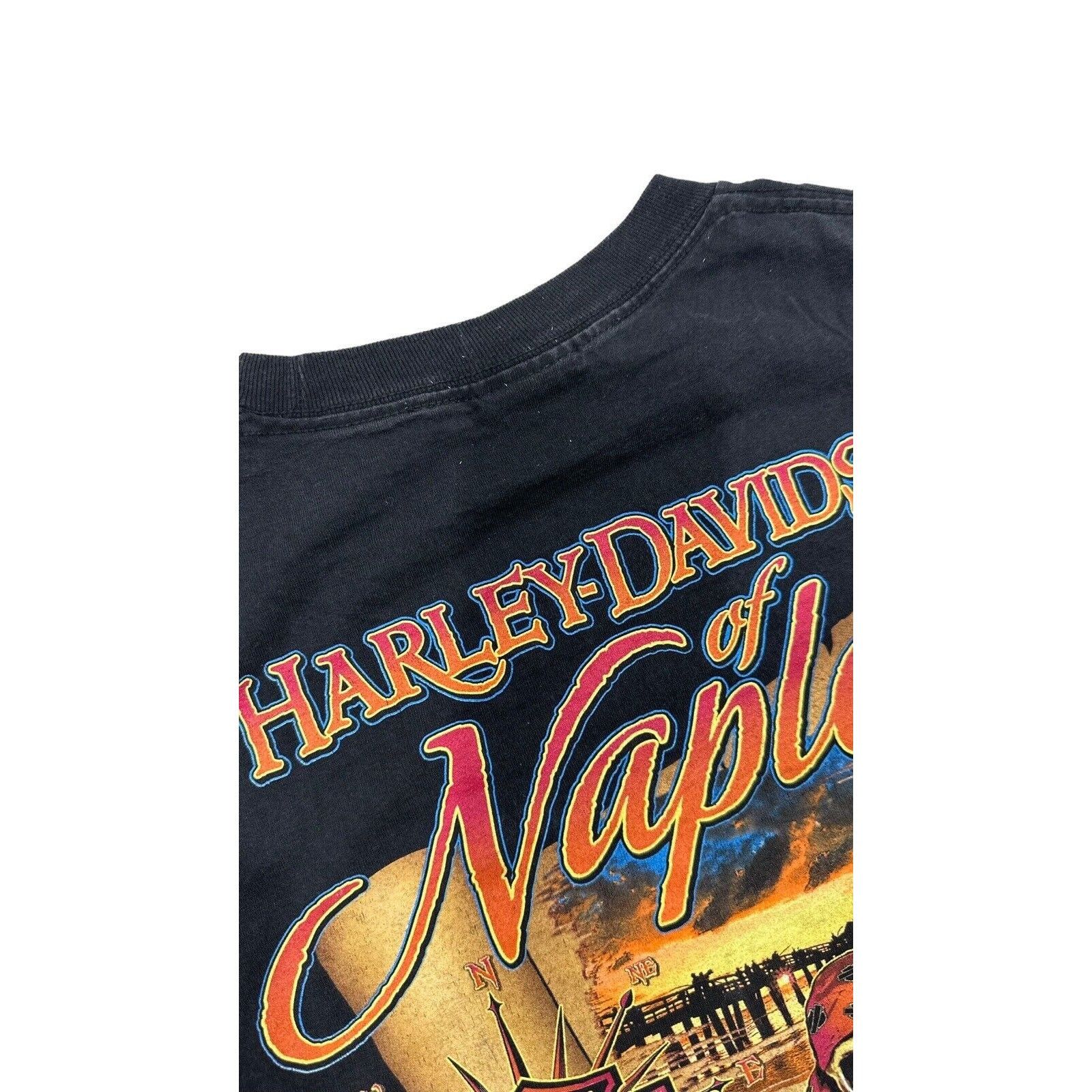 Harley Davidson Harley Davidson Naples Florida Pirate Graphic Mens Sz Medium Size US M / EU 48-50 / 2 - 10 Thumbnail