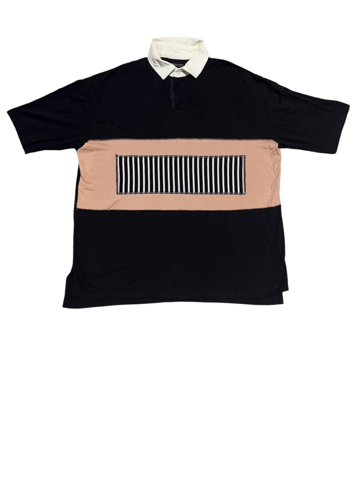 Japanese Brand × Sasquatchfabrix 🇯🇵Sasquatchfabrix Oversize Big Rugger Patchwork Polo Shirt Size US XXL / EU 58 / 5 - 1 Thumbnail