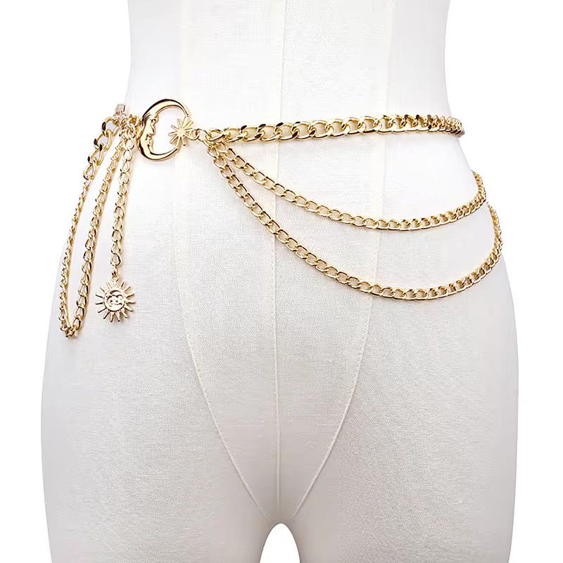 Jewelry Moon Star Waistbands Gothic Belt Size ONE SIZE - 3 Thumbnail