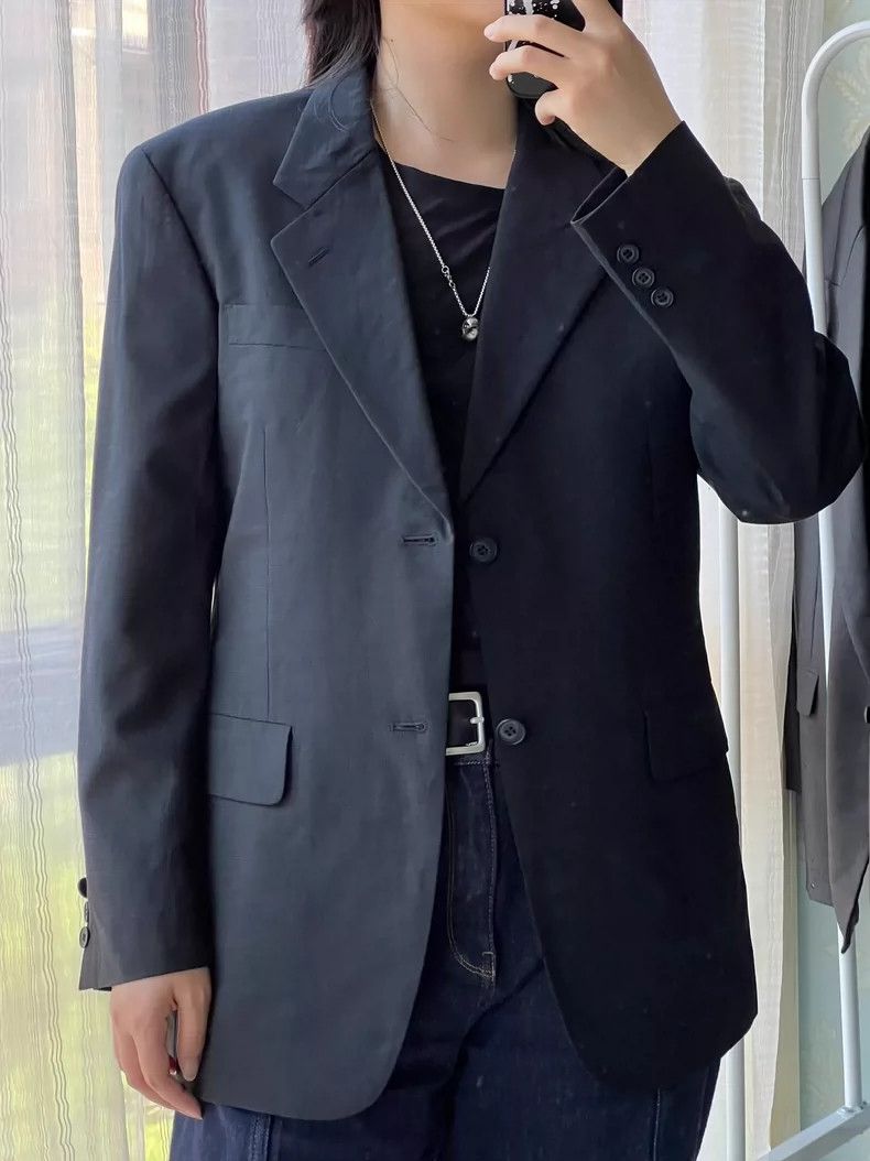 Yohji Yamamoto Yohji Yamamoto size os Dark check blazer 2504-Nextarrow Size 36R - 1 Thumbnail