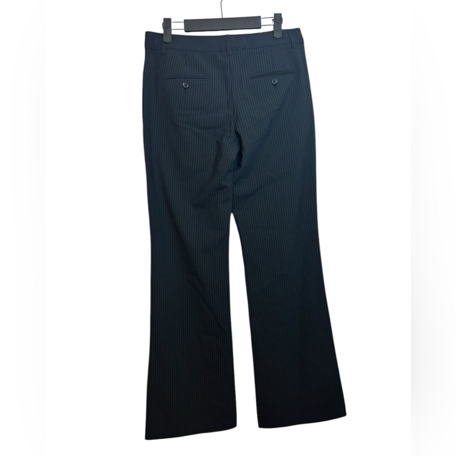 Express Express Editor Black and Blue Pinstripe Flare Trousers Size 27" / US 4 / IT 40 - 2 Thumbnail