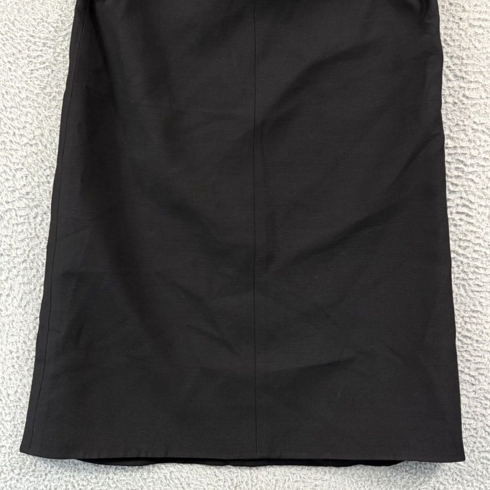 Valentino VINTAGE Valentino Spa Dress Women 4 Black Crepe Couture A Line Mini Zip Wool Silk Sheath Size S / US 4 / IT 40 - 2 Thumbnail