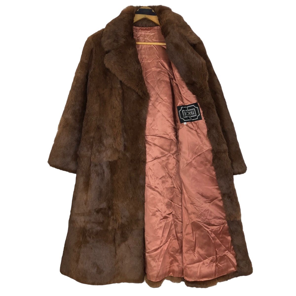 Designer × Vintage Vintage 90s Rotiny Italy Faux Fur Cutaway Duster Overcoat Size M / US 6-8 / IT 42-44 - 4 Thumbnail