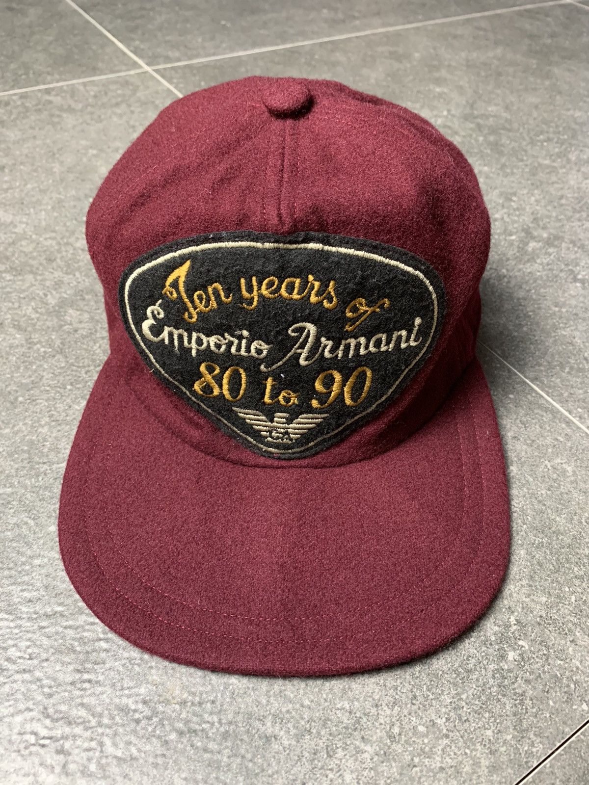 Emporio Armani 1990s Emporio Armani Embroidered Patch Fitted Cap Size ONE SIZE - 3 Thumbnail