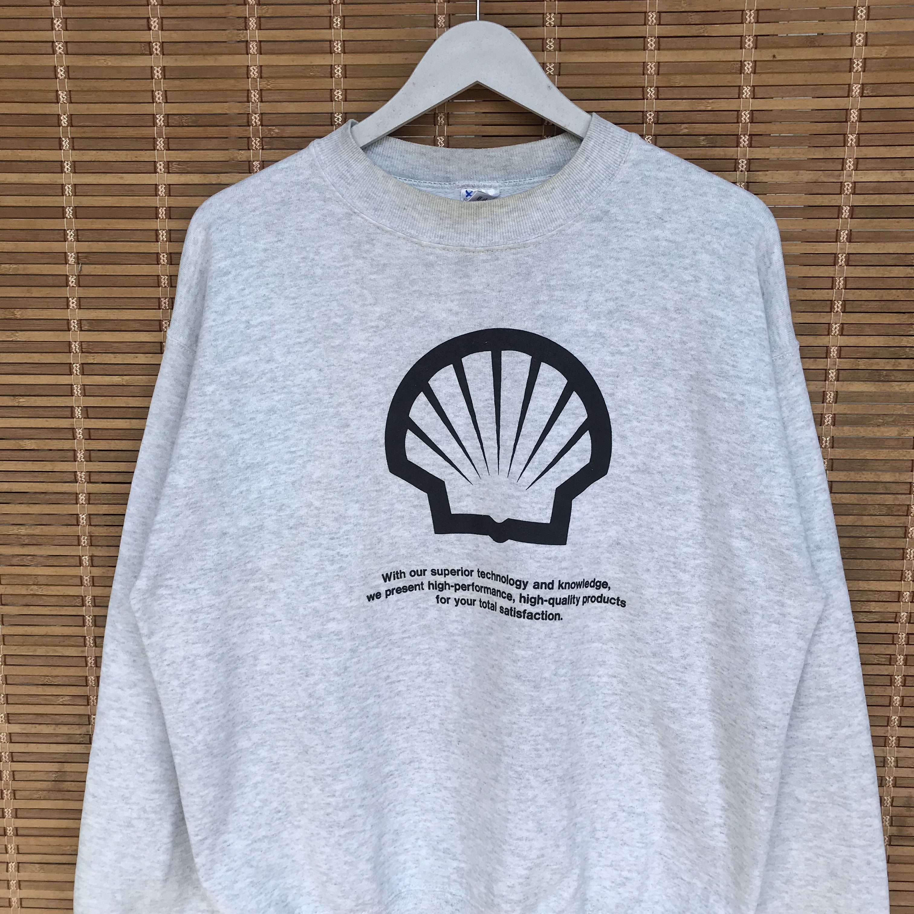 Vintage Rare Vintage Shell crown sweatshirt jumper crewneck Size US L / EU 52-54 / 3 - 3 Thumbnail