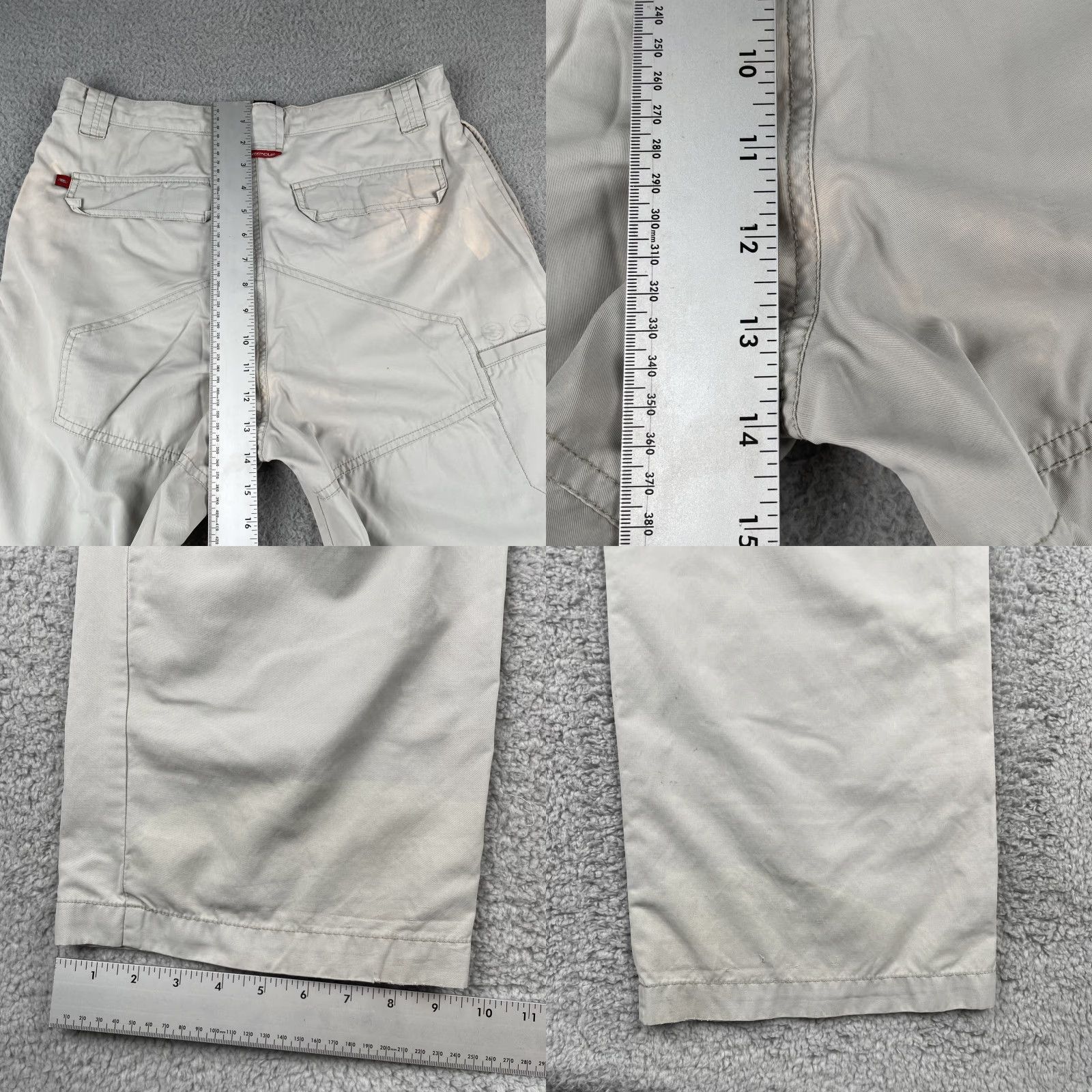 Vintage VINTAGE 90s Surfer Skater Cargo Pants Mens 32x30 Khaki Beige Bleach Stains Cotton Nylon Jeans Pants Size US 32 / EU 48 - 11 Thumbnail