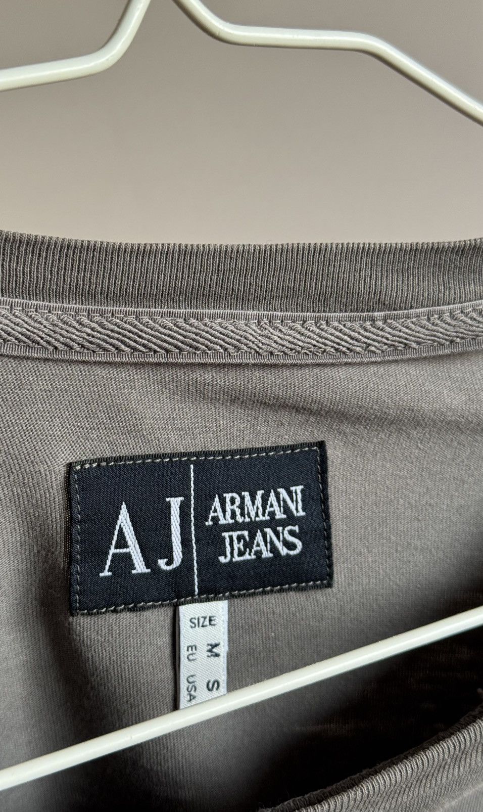 Armani Vintage Armani Jeans Big Logo Long Sleeve T-shirt Size US M / EU 48-50 / 2 - 8 Thumbnail