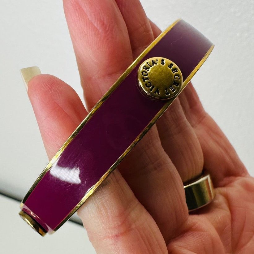 Victoria's Secret Victoria's Secret Purple & Gold Bangle Monogram Bracelet Size ONE SIZE - 1 Thumbnail