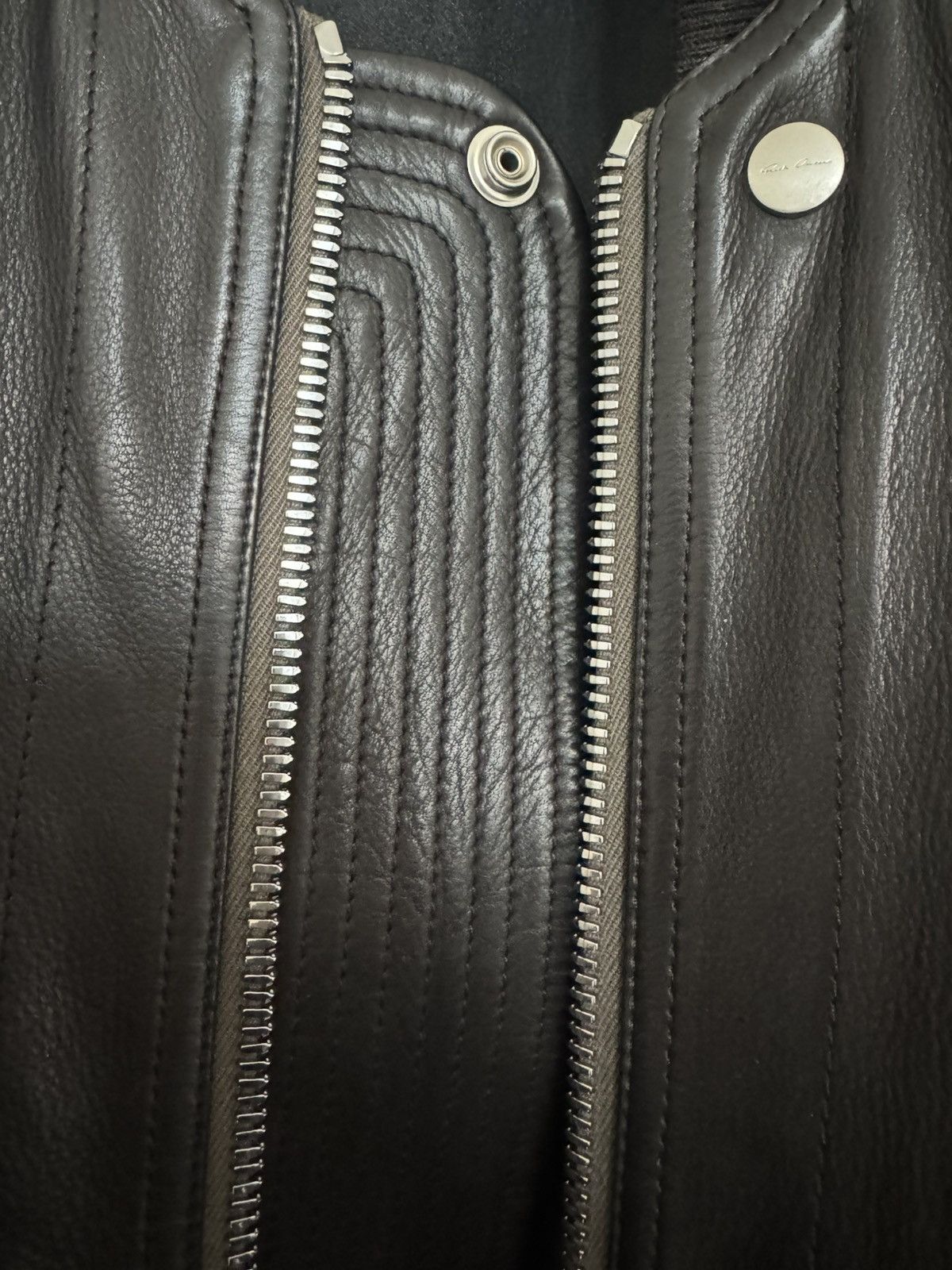Rick Owens Rick Owens Leather Bomber Jacket Black Calf Size 50 IT/M-L Size US M / EU 48-50 / 2 - 3 Thumbnail