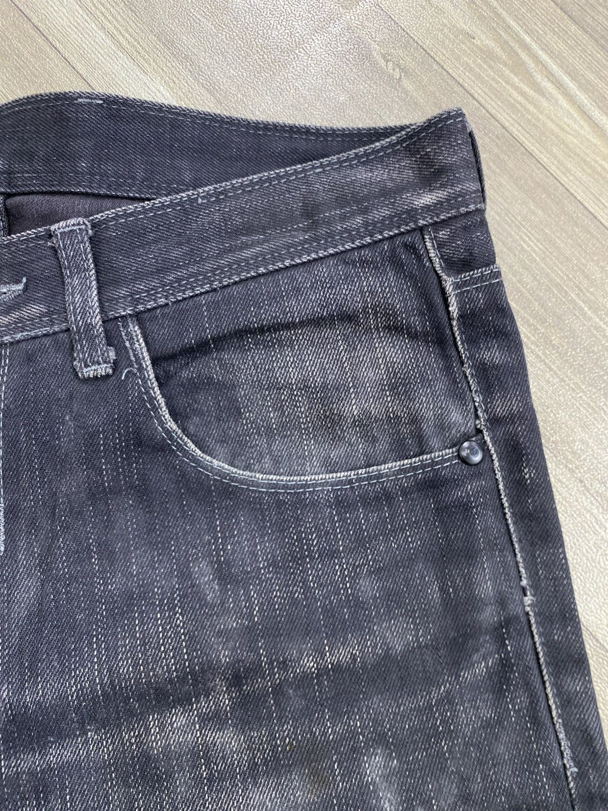 Neil Barrett 2000s Neil Barrett Distressed Faded Black Washed Jeans Size US 33 - 9 Thumbnail