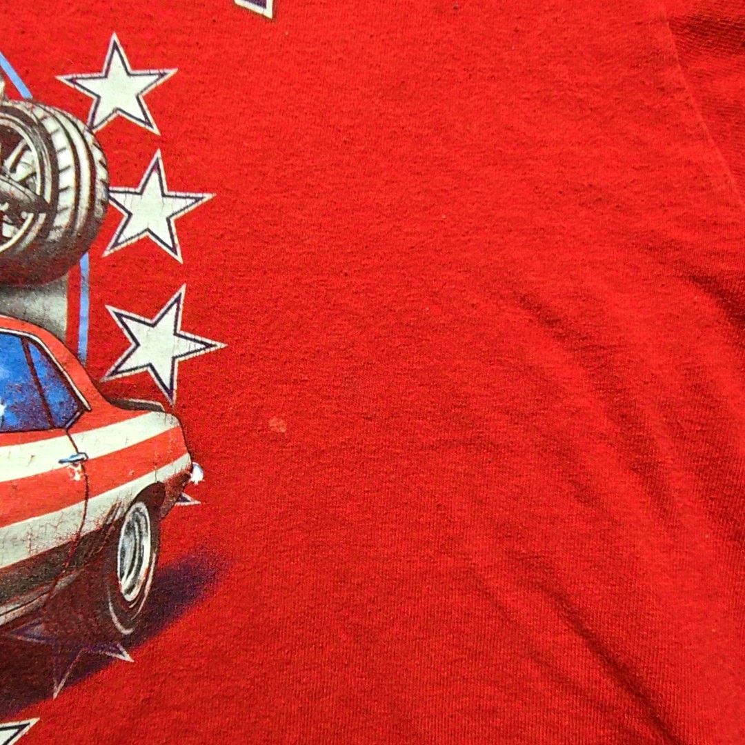 Gildan American Power Hot Rod Graphic Red Cars Patriotic XL Shirt Size US XL / EU 56 / 4 - 3 Thumbnail