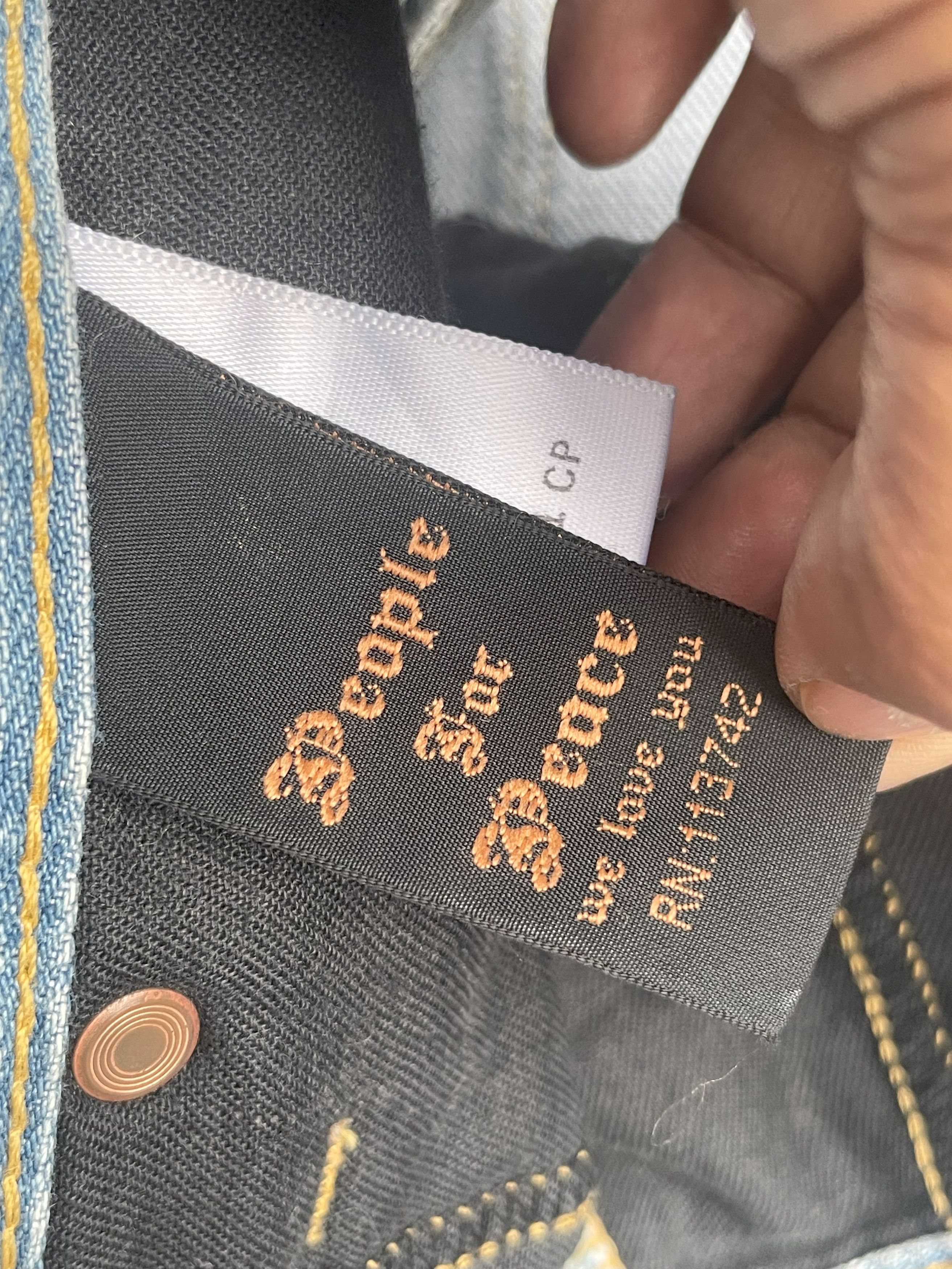 Designer Vintage People For Peace Distresed Denim Size US 40 / EU 56 - 11 Thumbnail