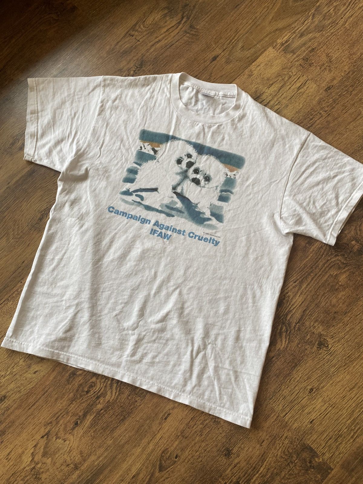 Delta × Vintage Vintage Merch 1999y. tee Morehead Inc. Size US L / EU 52-54 / 3 - 7 Thumbnail
