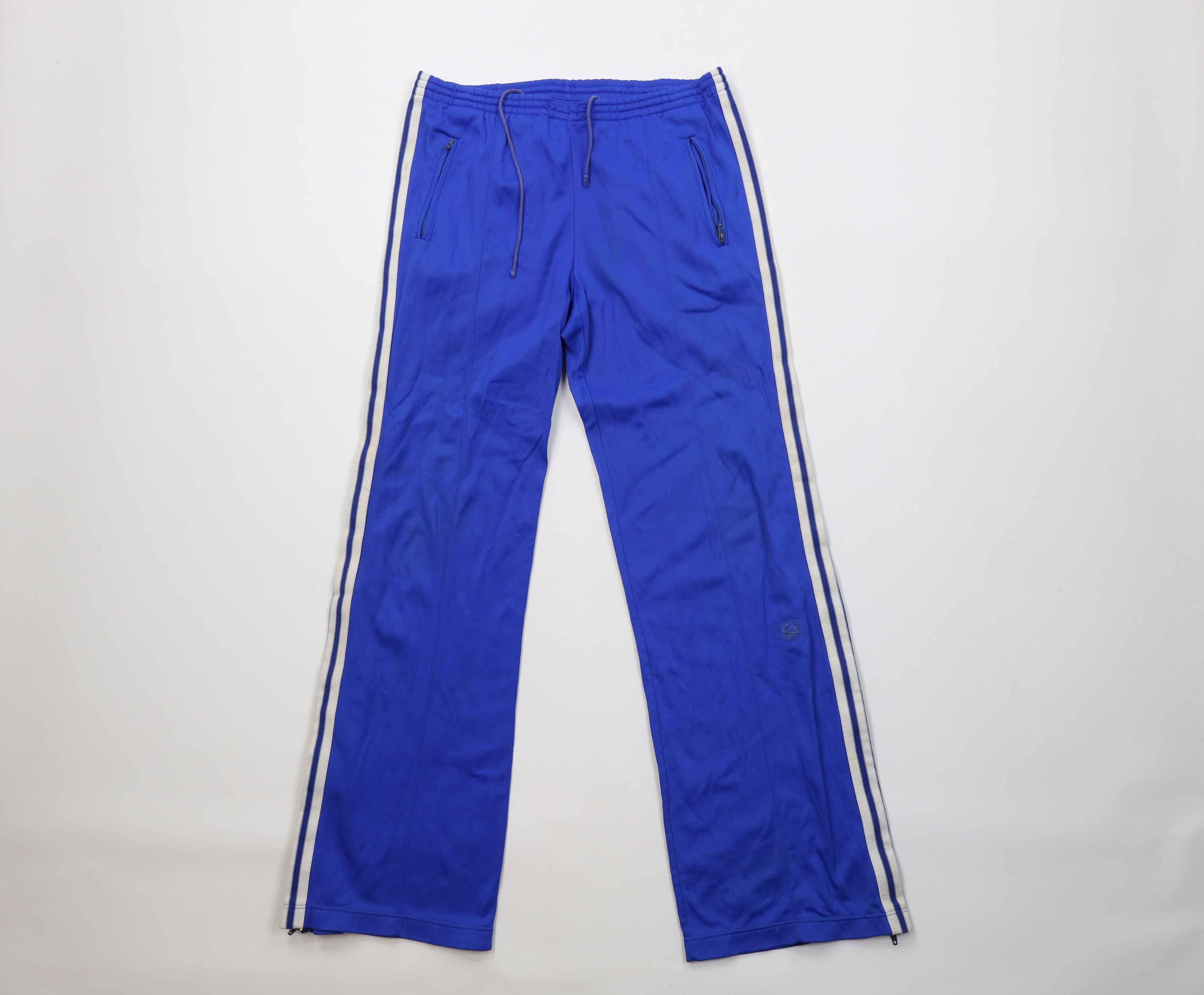 Adidas Vintage 70s Adidas Flare Wide Leg Pants Royal Blue France Size US 34 / EU 50 - 1 Thumbnail