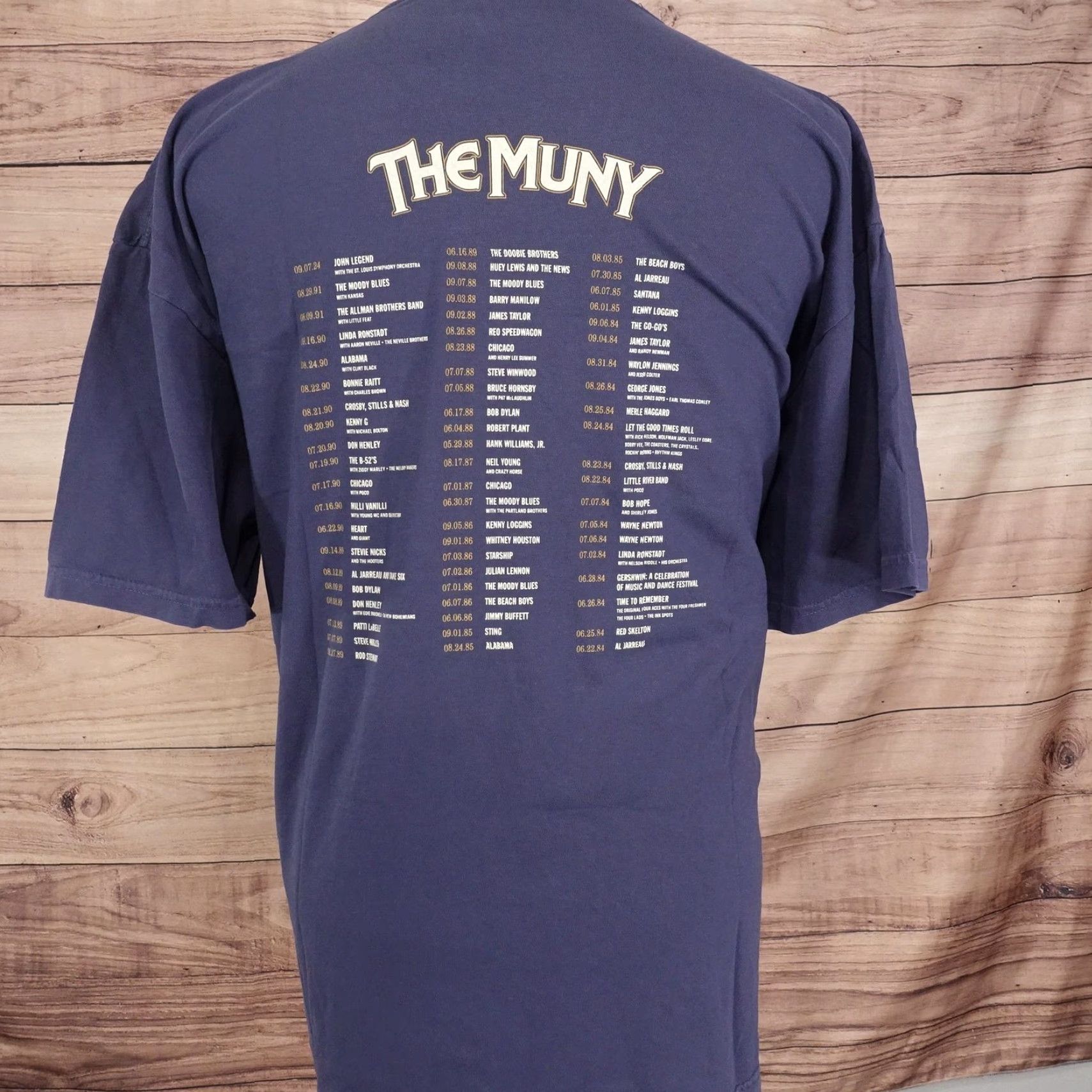 Comfort Colors The Muny John Legend Shirt Mens 2XL Blue Concert Graphic Tee 2024 St Louis Size US XXL / EU 58 / 5 - 5 Thumbnail