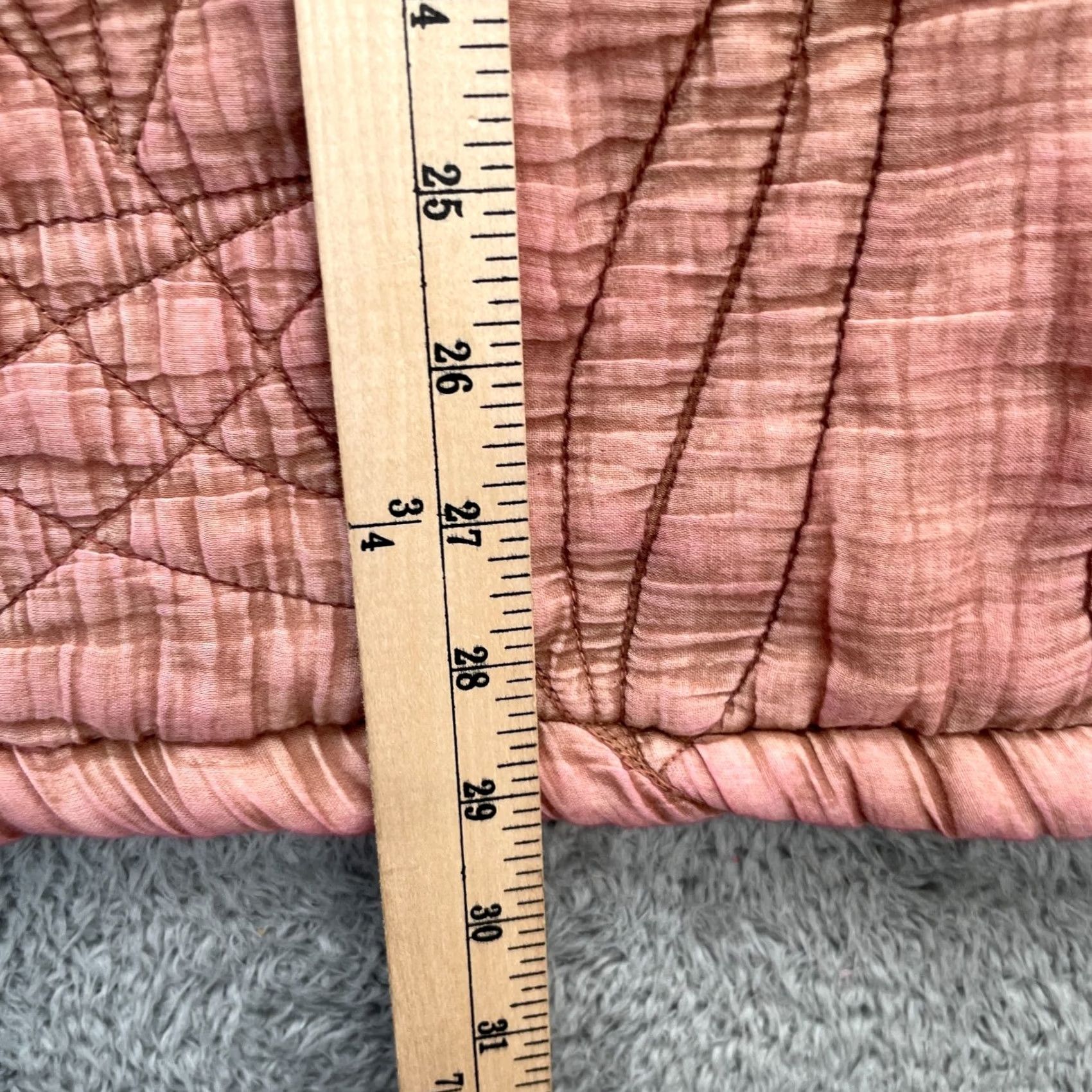 Vintage World Market Jacket Womens 2XL Pink Quilted Open Front Coat Short Sleeve Minimalist City Preppy Casual Fall Spring Ladies Size XXL / US 16-18 / IT 52-54 - 6 Thumbnail