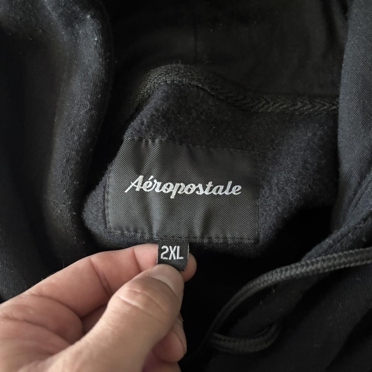Aeropostale Crazy Vintage Y2K/2000s Black Aeropostale Streetwear Skater Hoodie! Size 2XL Size US XXL / EU 58 / 5 - 6 Thumbnail