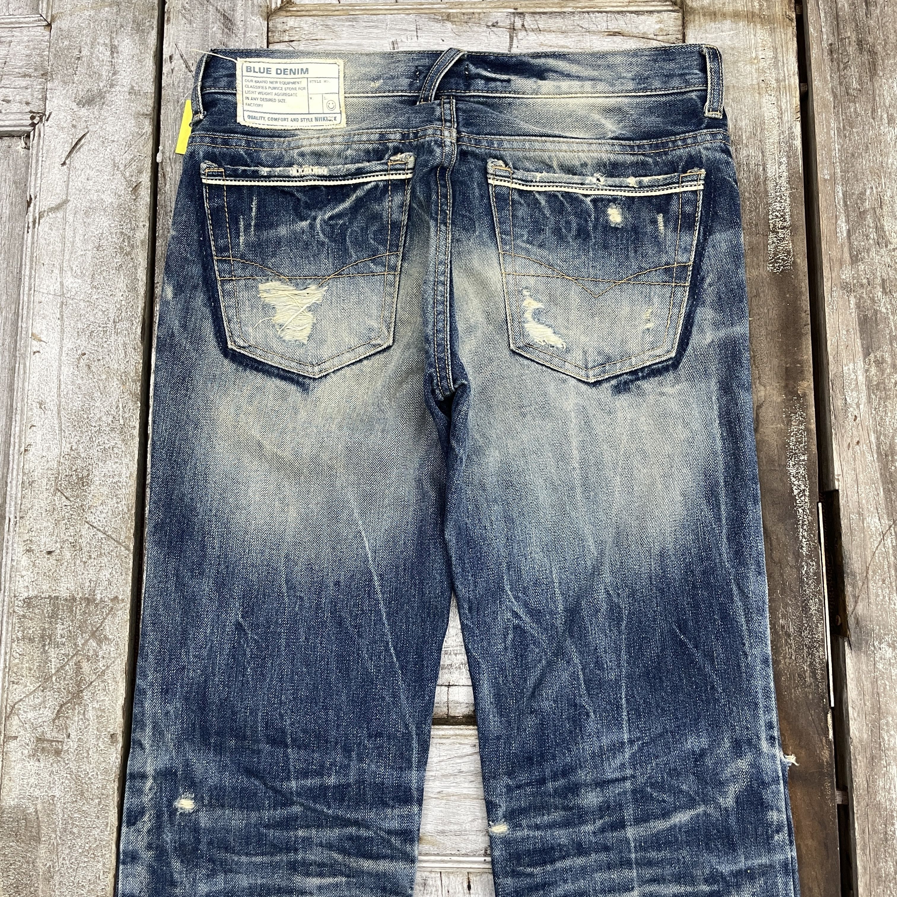 Japanese Brand × Vintage Vintage Nikisix Blue Denim Distressed Jeans - WC308 Size US 30 / EU 46 - 4 Thumbnail