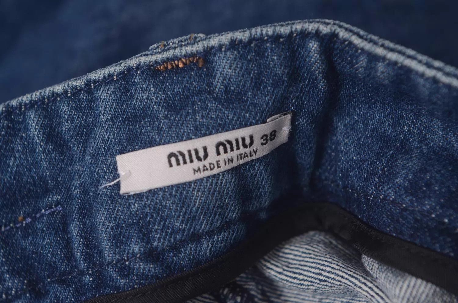 Miu Miu MIU MIU denim A-line skirt Size 26" / US 2 / IT 38 - 8 Thumbnail