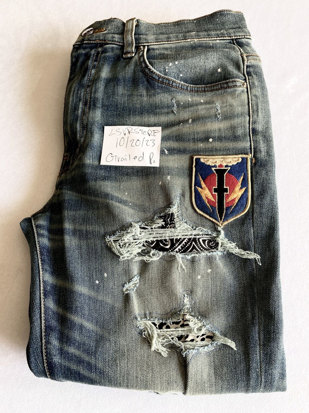 Amiri AMIRI Art Patch Medium Indigo 32 OG Rare* Size US 32 / EU 48 - 23 Thumbnail